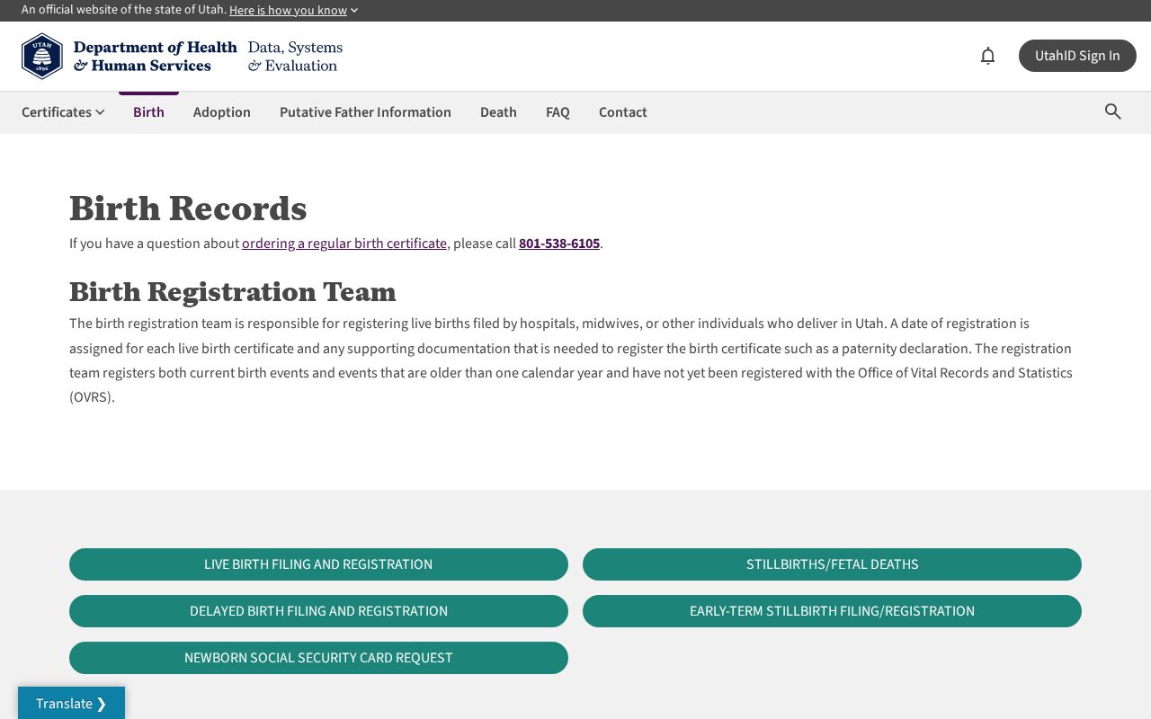 Holladay resident lookup through Utah vital records guidance