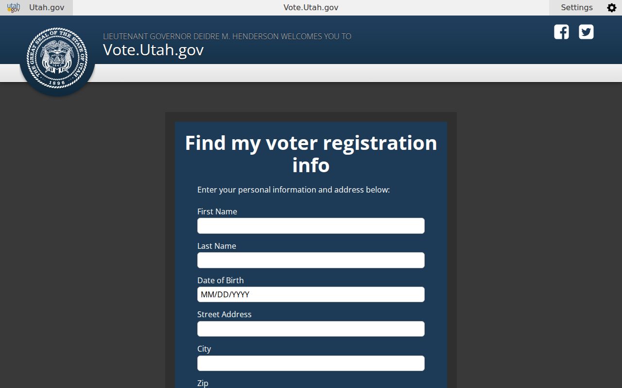Holladay residents directory voter status lookup form