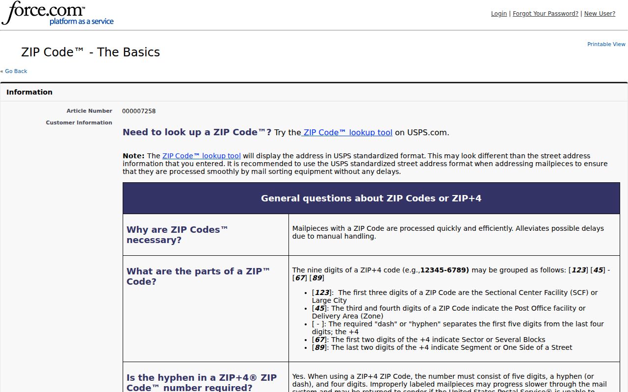 Holladay ZIP code directory address verification through USPS